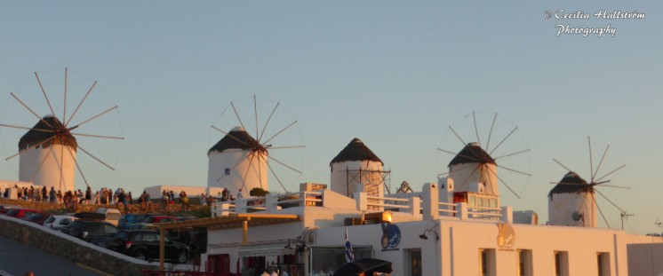Mykonos town windmills